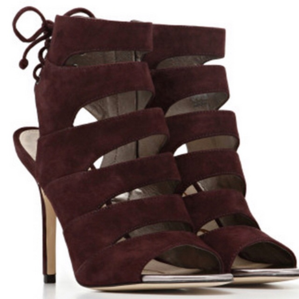 Sam Edelman burgundy heels sandals Anastasia